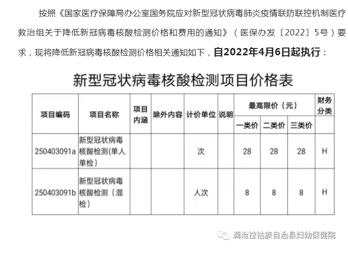 4.5 新冠病毒核酸检测价格调整（降低）如下，自2022年4月6日起执行.jpg